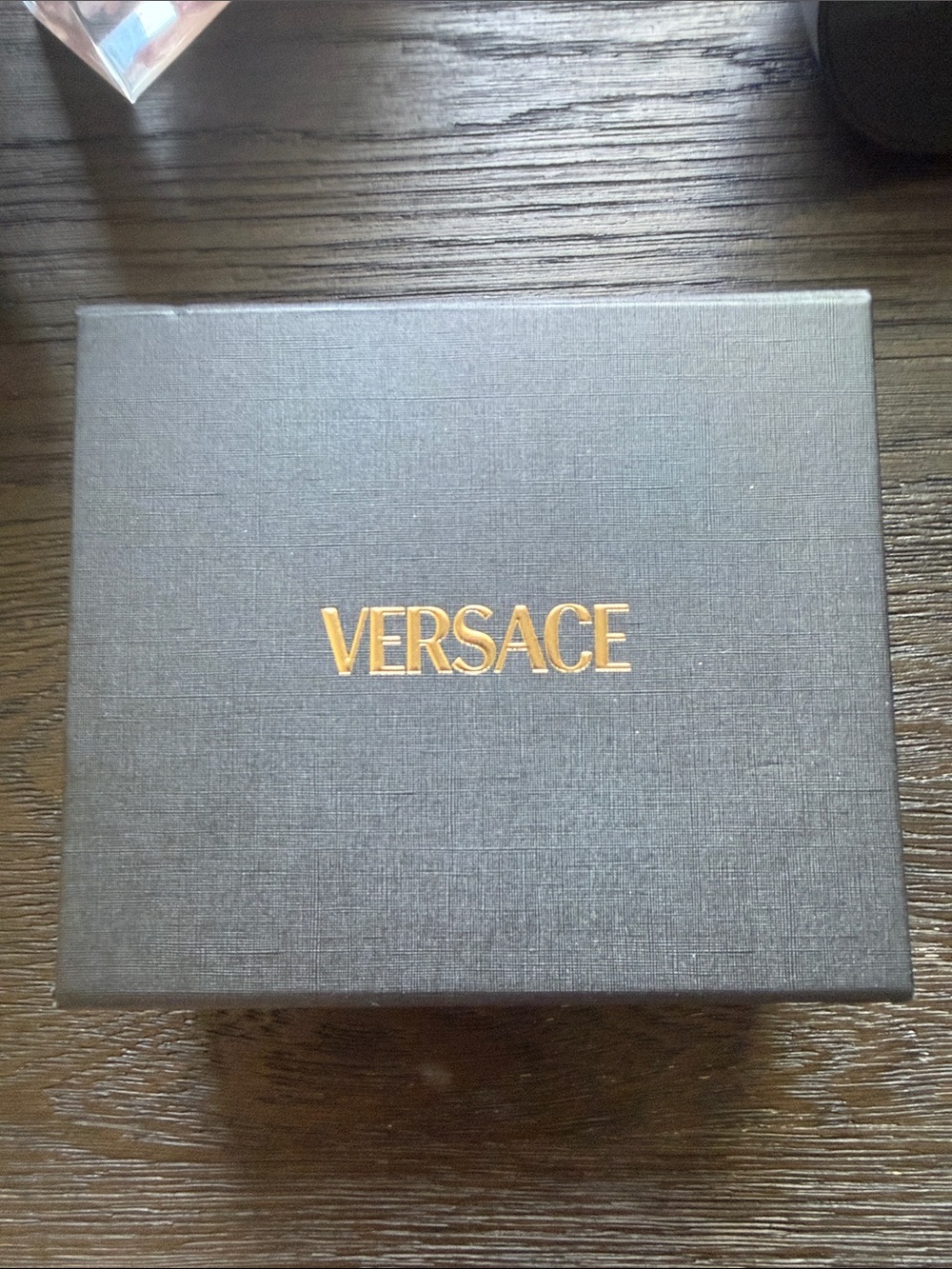 Versace Black Box with Gold Logo